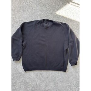 Tommy Bahama Reversible Sweatshirt Black/ Grey Crew Neck Pullover Raglan‎ Large